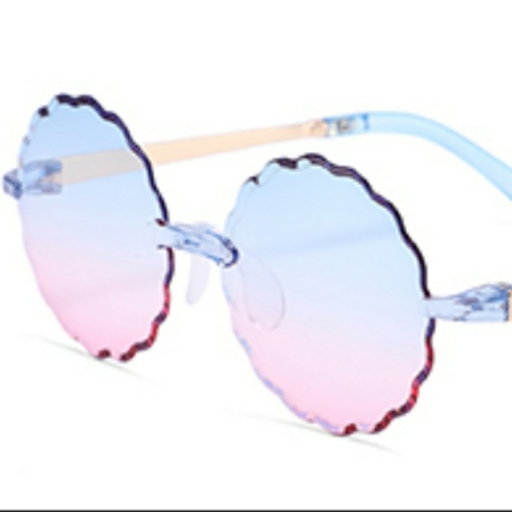 Large Blue/Pink round sunglasses